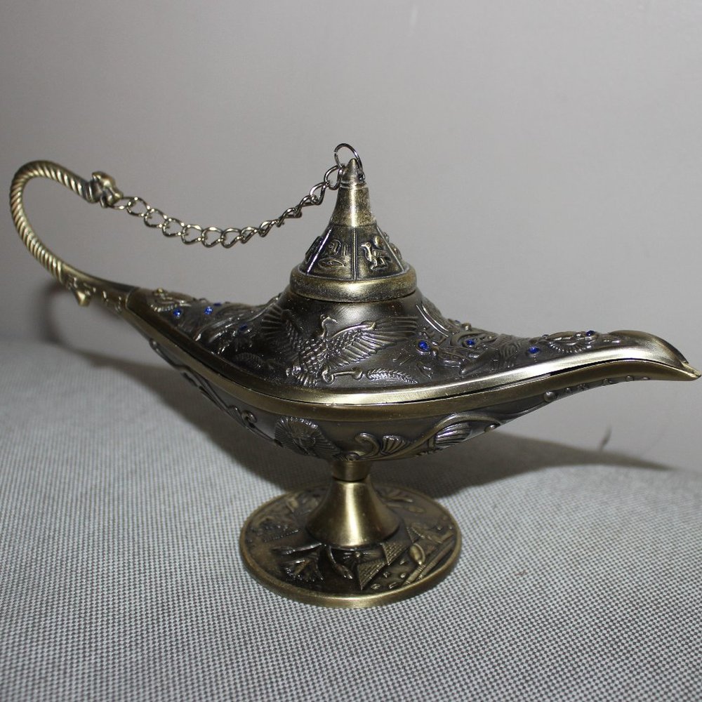 Magic Aladdin Genie in a Bottle Prop Costume Lamp Decor Charm Jar Tea Pot Boho